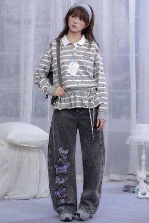 Sweet and Cool Dark Gray Washed Jeans