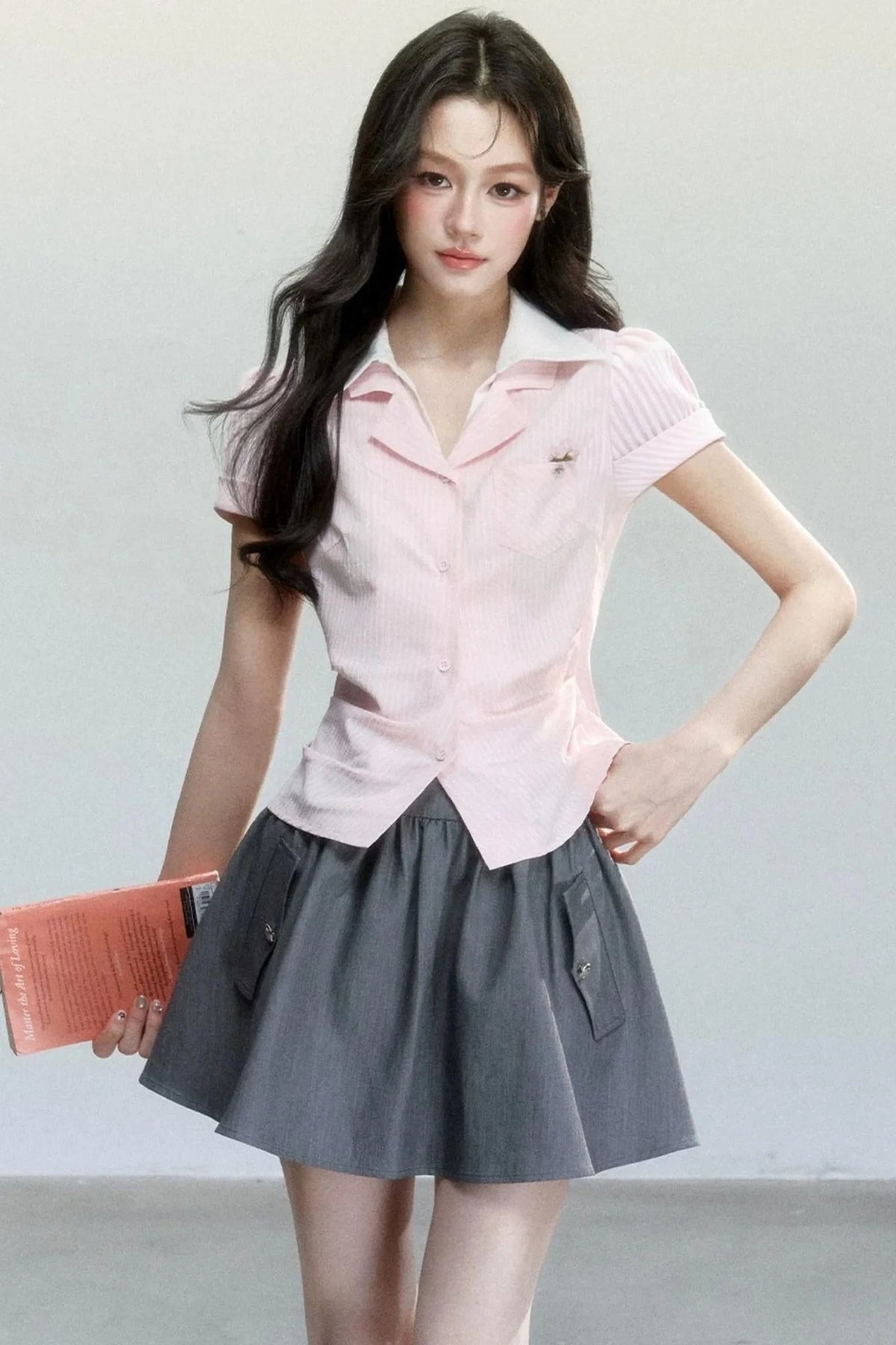Sweet and Cool High-Waisted A-Line Skirt