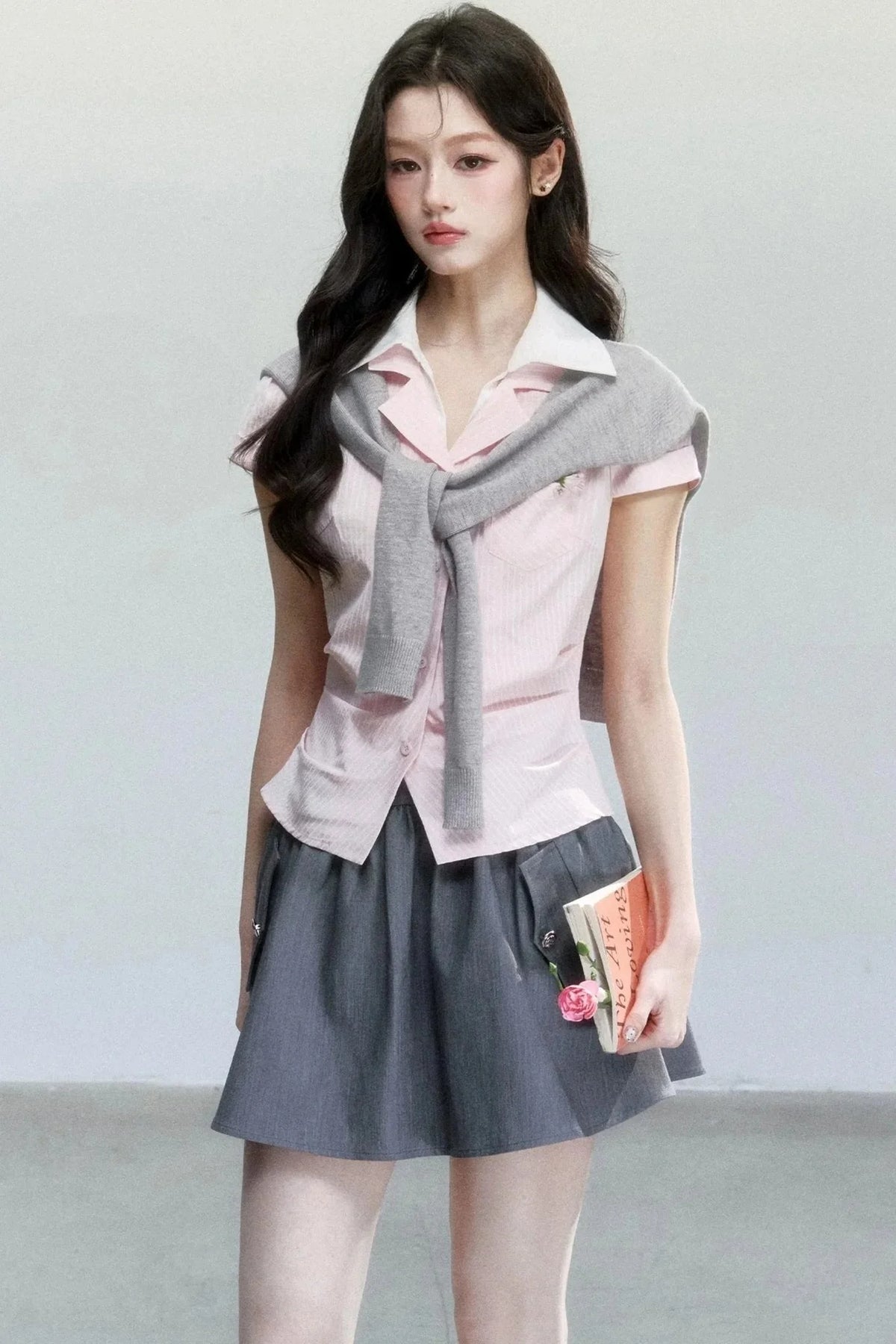 Sweet and Cool High-Waisted A-Line Skirt