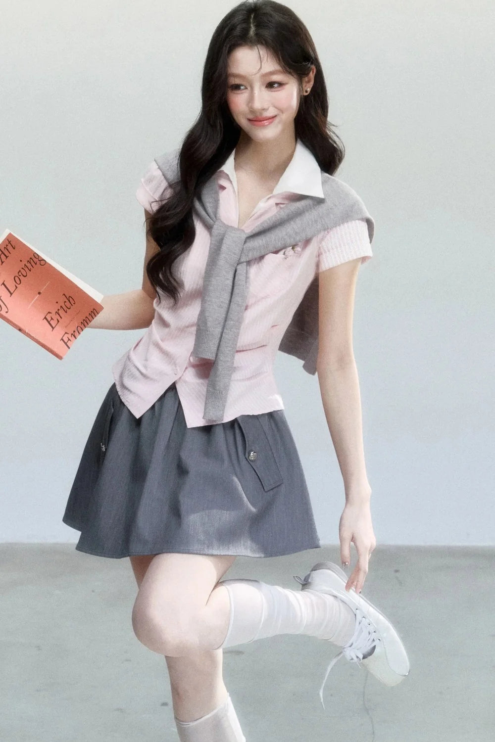 Sweet and Cool High-Waisted A-Line Skirt