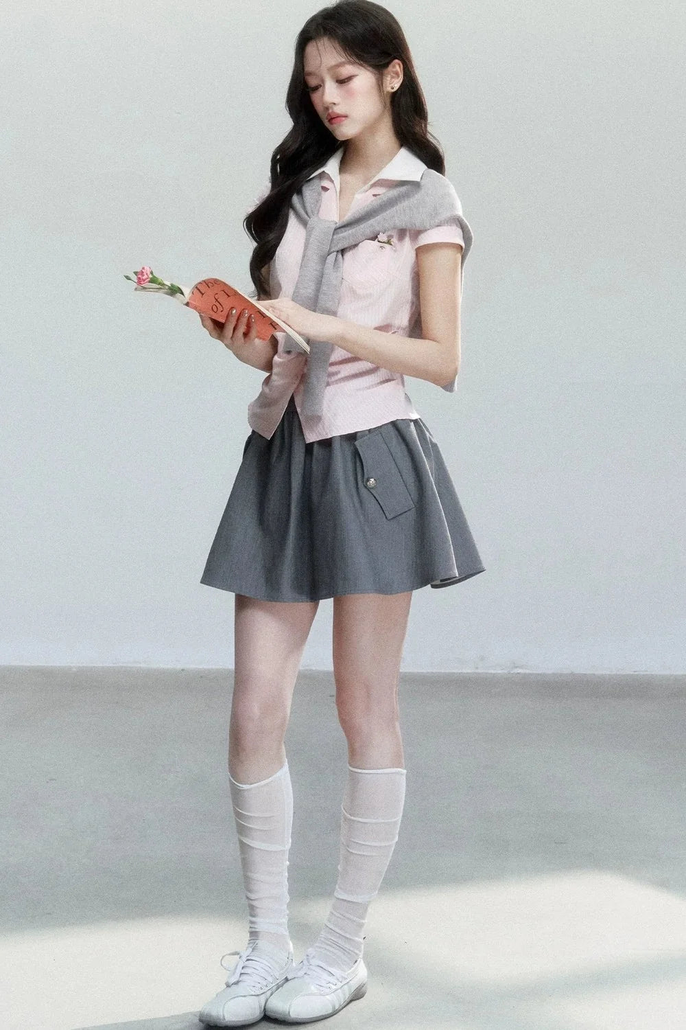 Sweet and Cool High-Waisted A-Line Skirt