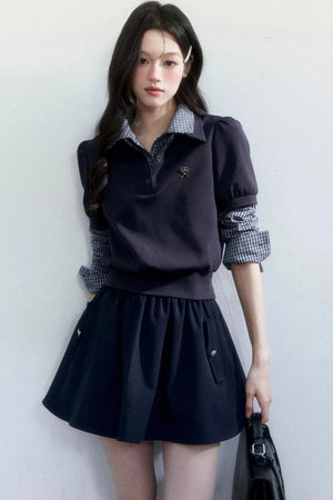 Sweet and Cool High-Waisted A-Line Skirt
