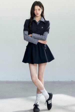 Sweet and Cool High-Waisted A-Line Skirt