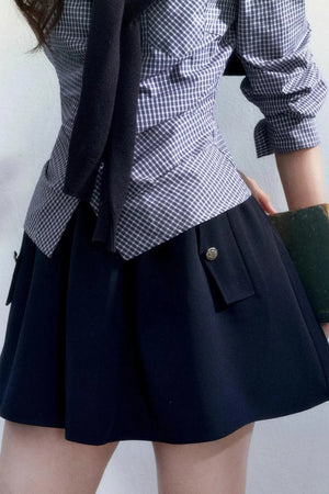 Sweet and Cool High-Waisted A-Line Skirt