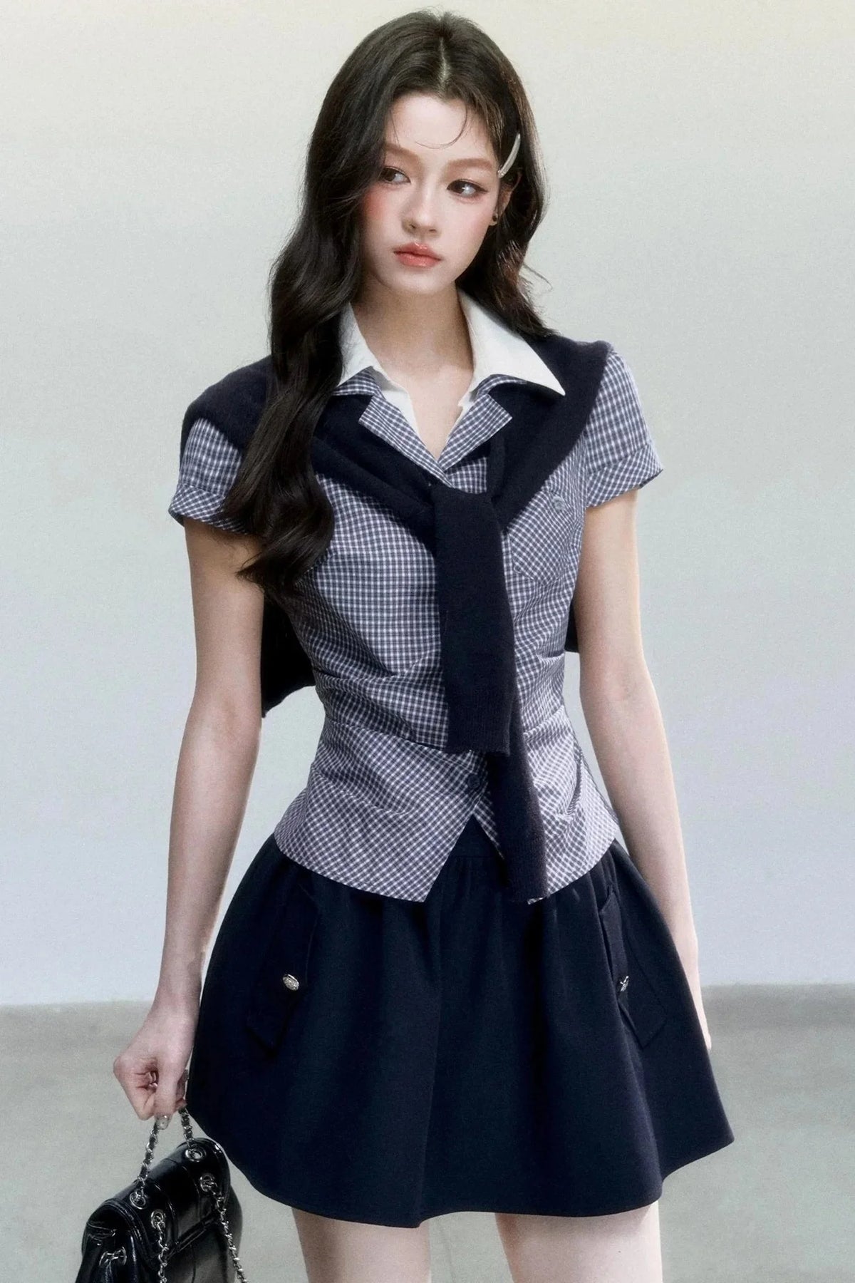 Sweet and Cool High-Waisted A-Line Skirt