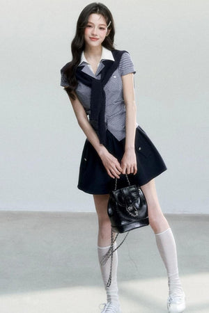 Sweet and Cool High-Waisted A-Line Skirt