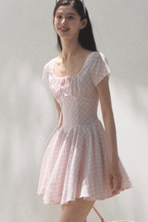 Sweet Bow Tie Mini Dress