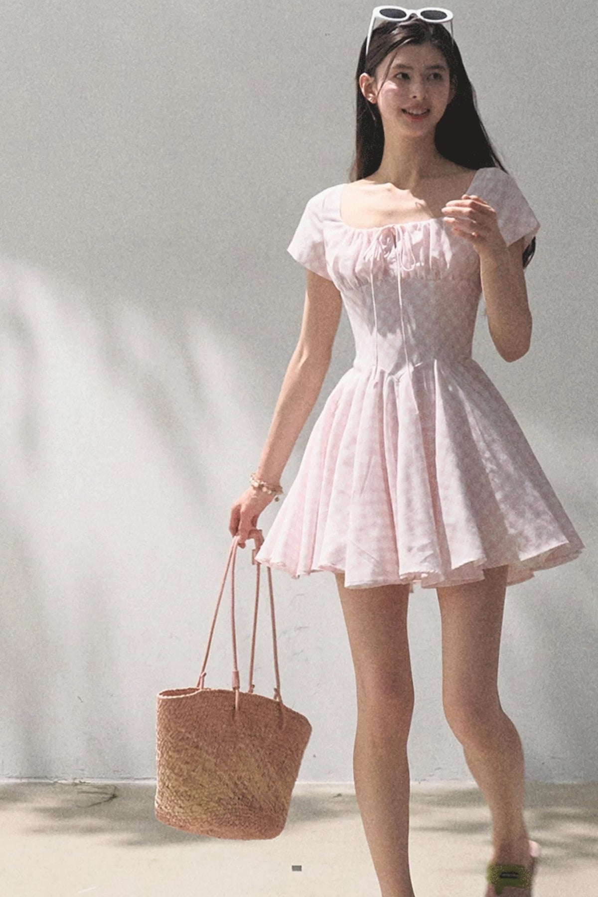 Sweet Bow Tie Mini Dress
