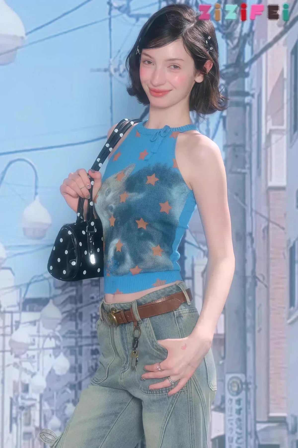 Sweet Cat Knitted Vest