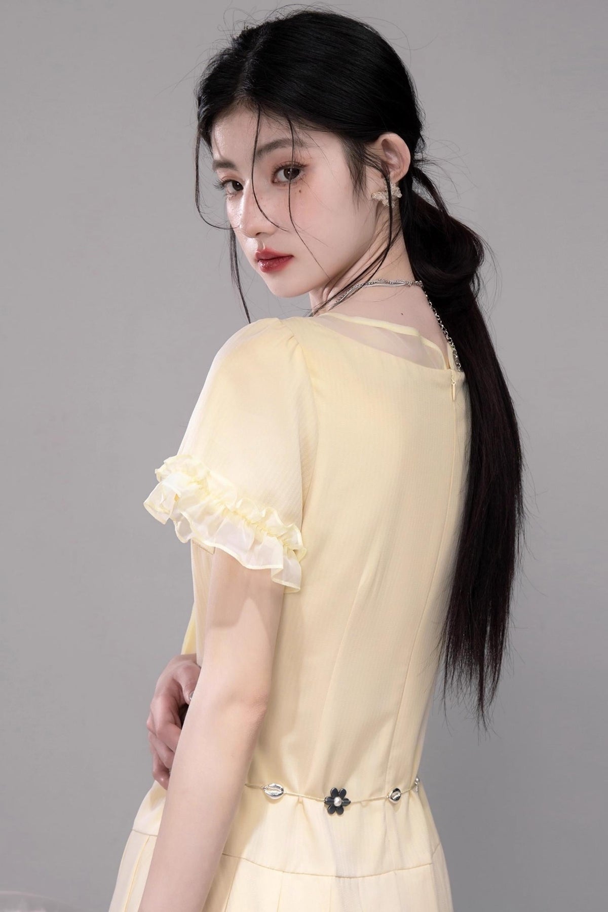 Sweet Character Tulle Patchwork Dress