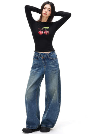 Sweet Cherry Knit Top