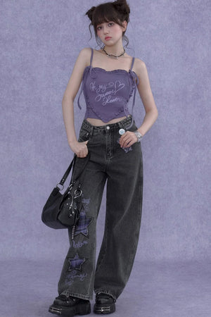 Sweet Cool 3D Heart Camisole Set-Up
