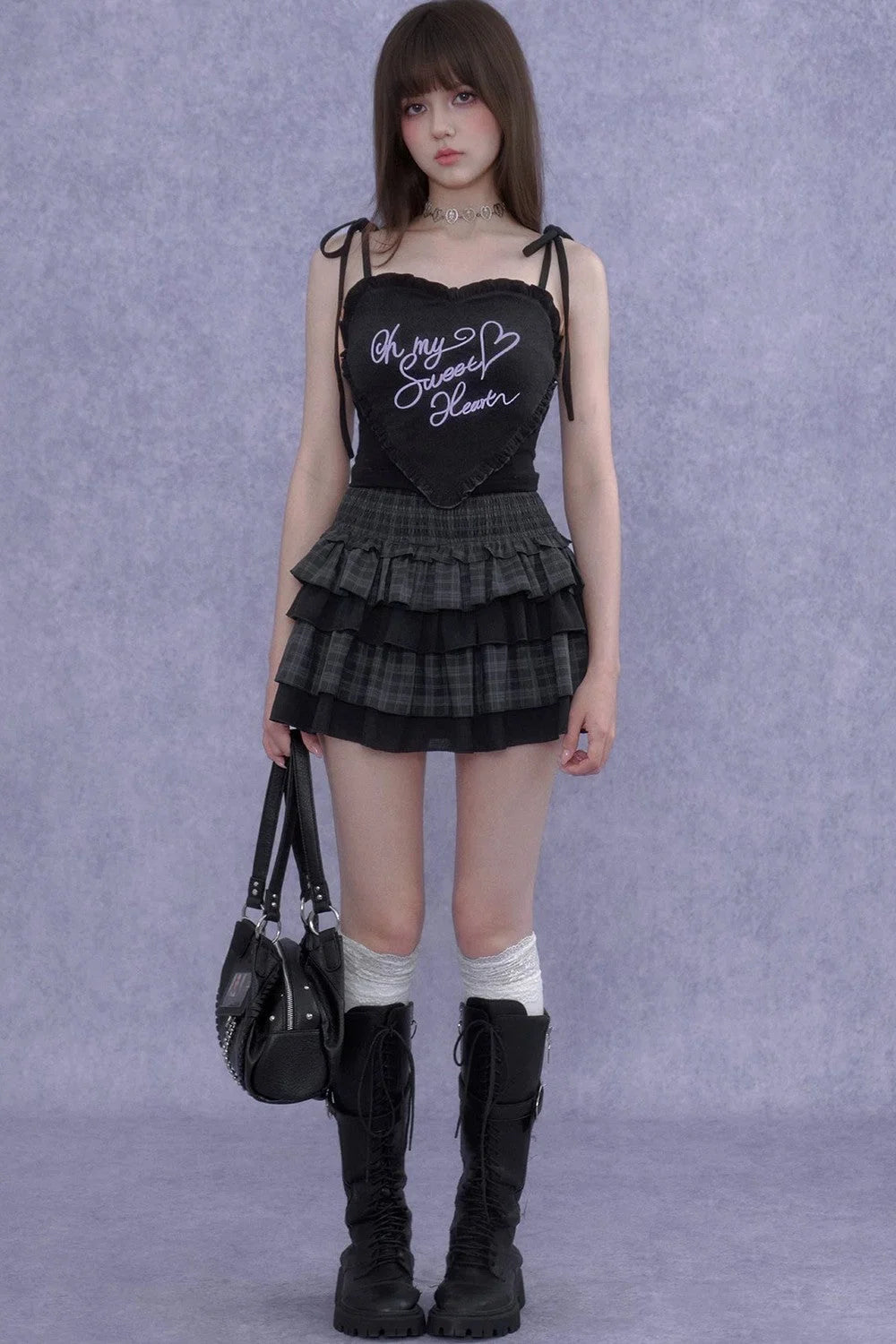 Sweet Cool 3D Heart Camisole Set-Up