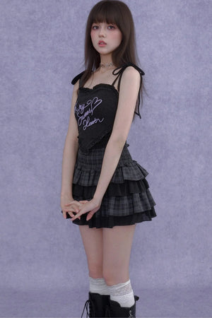 Sweet Cool 3D Heart Camisole Set-Up