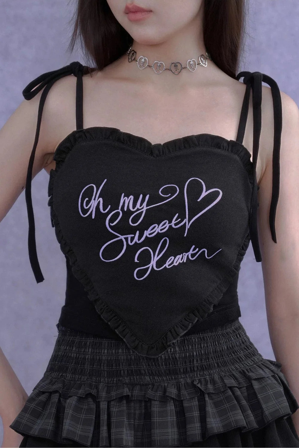 Sweet Cool 3D Heart Camisole Set-Up
