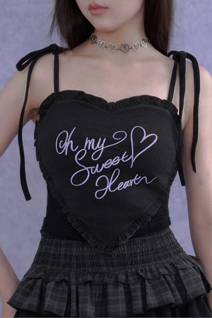 Sweet Cool 3D Heart Camisole Set-Up