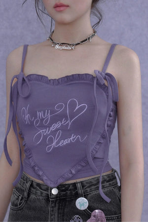 Sweet Cool 3D Heart Camisole Set-Up