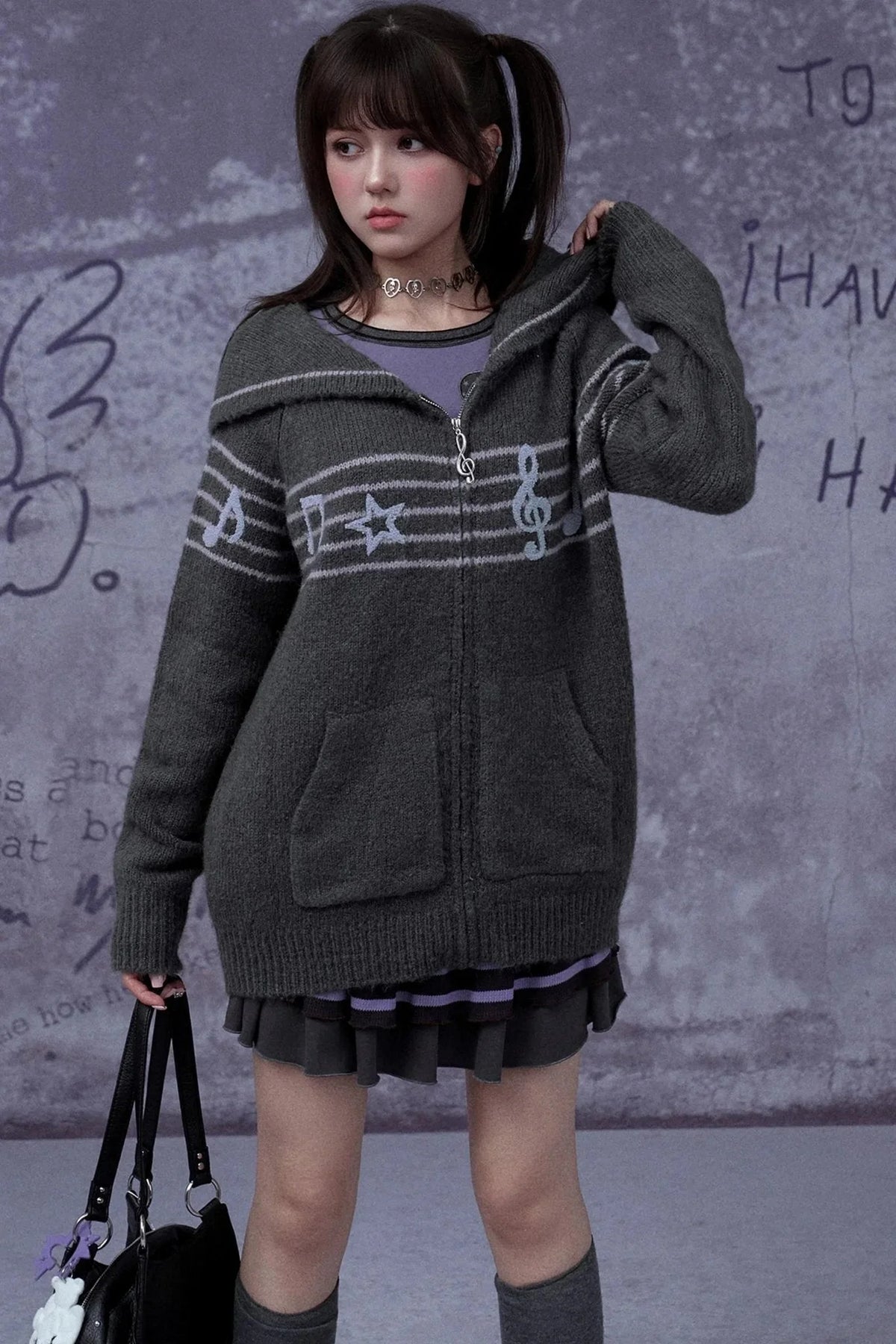 Sweet Cool Lapel Knit Sweater
