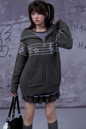 Sweet Cool Lapel Knit Sweater