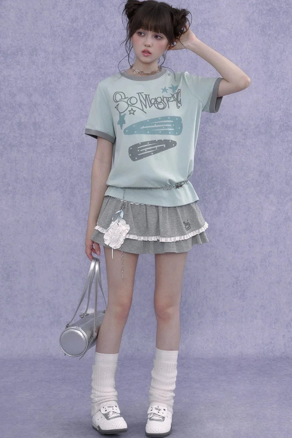 Sweet Cool Print T-Shirt Set-Up