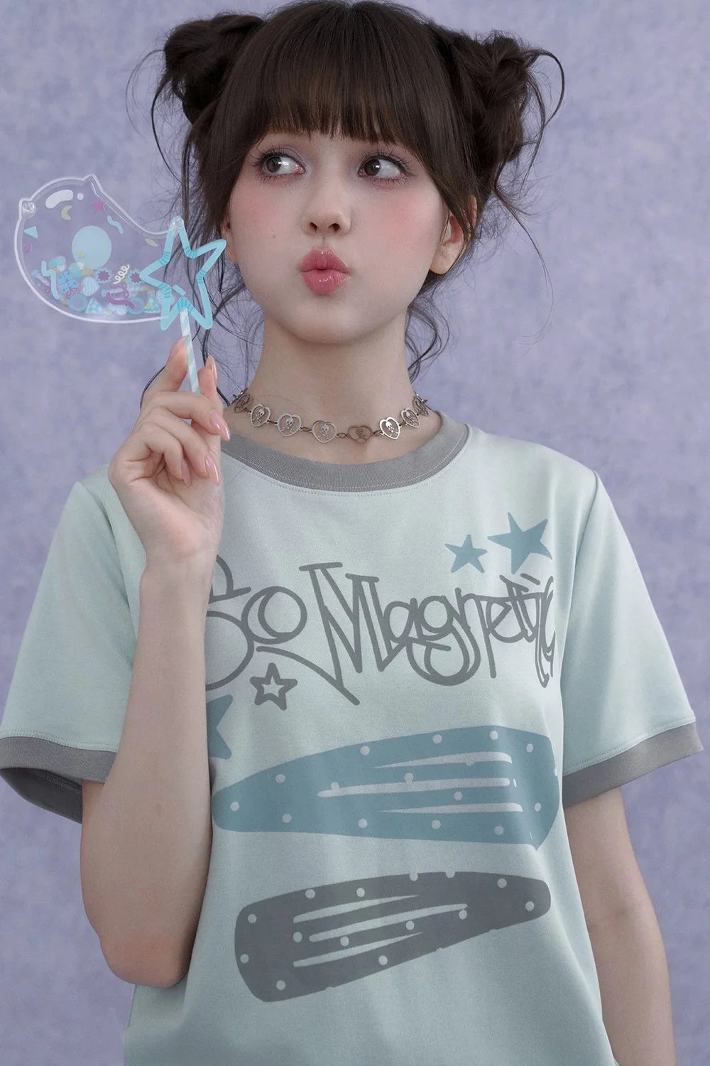 Sweet Cool Print T-Shirt Set-Up