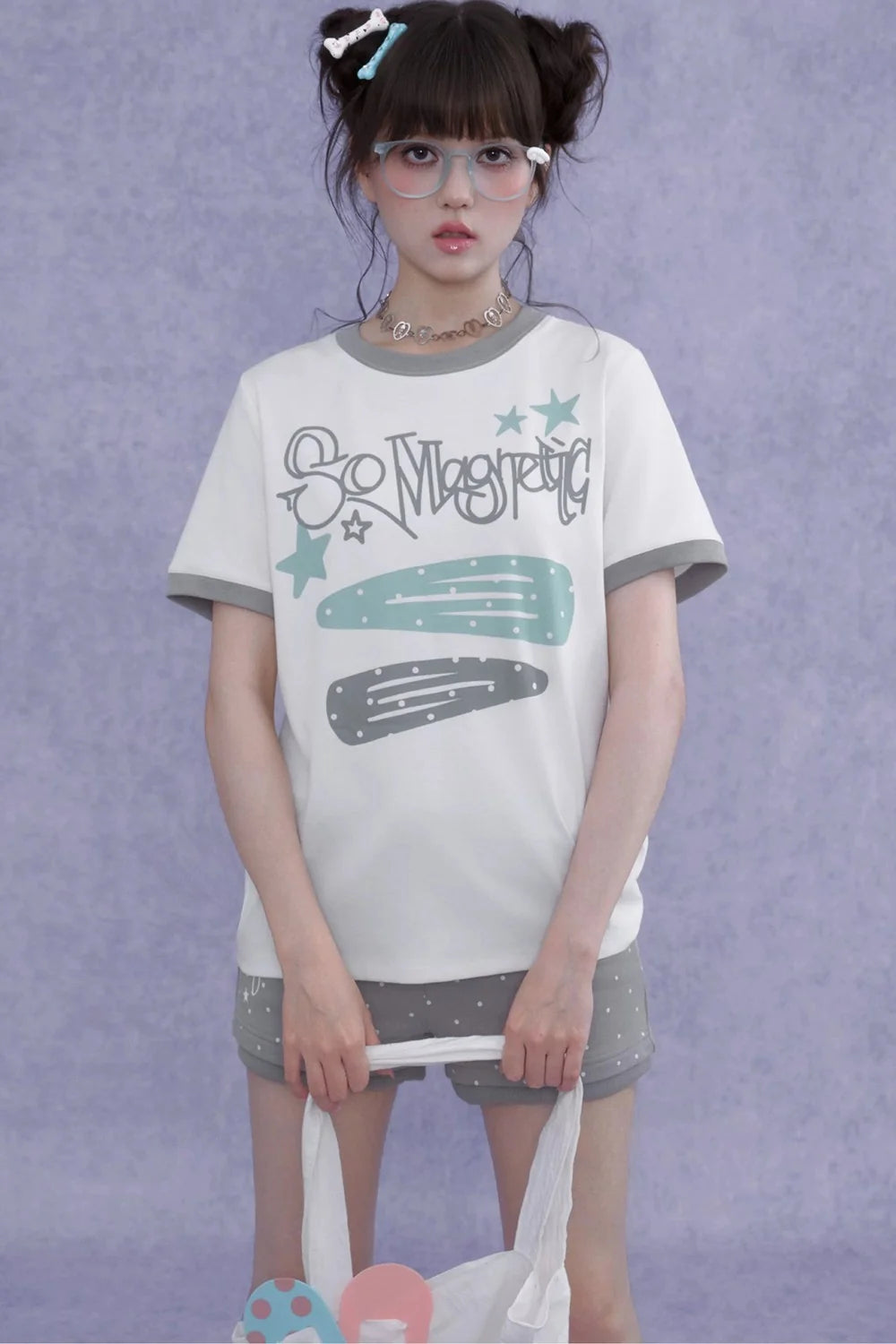 Sweet Cool Print T-Shirt Set-Up