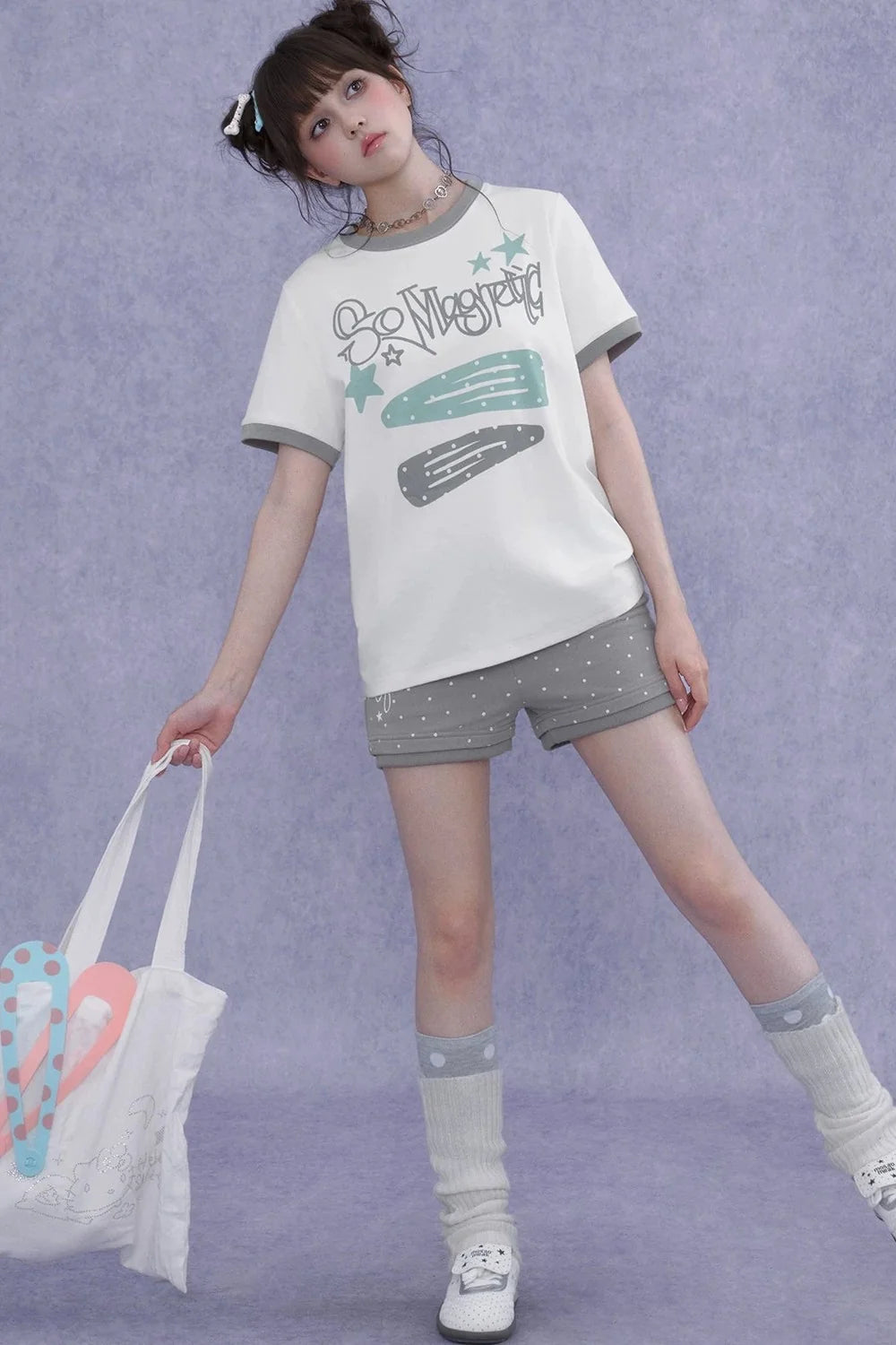 Sweet Cool Print T-Shirt Set-Up