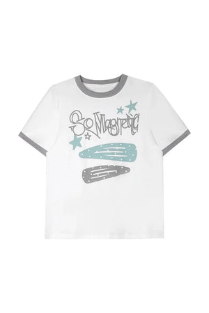 Sweet Cool Print T-Shirt Set-Up
