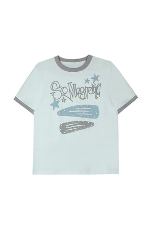 Sweet Cool Print T-Shirt Set-Up