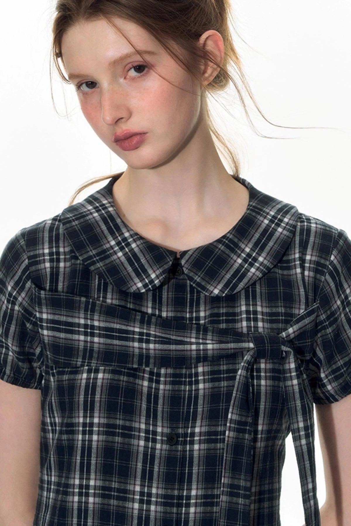 Sweet Cotton Plaid Skirt Set-Up