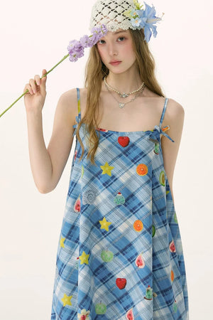 Sweet Dreams Plaid Fun Print Dress