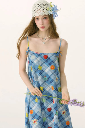 Sweet Dreams Plaid Fun Print Dress