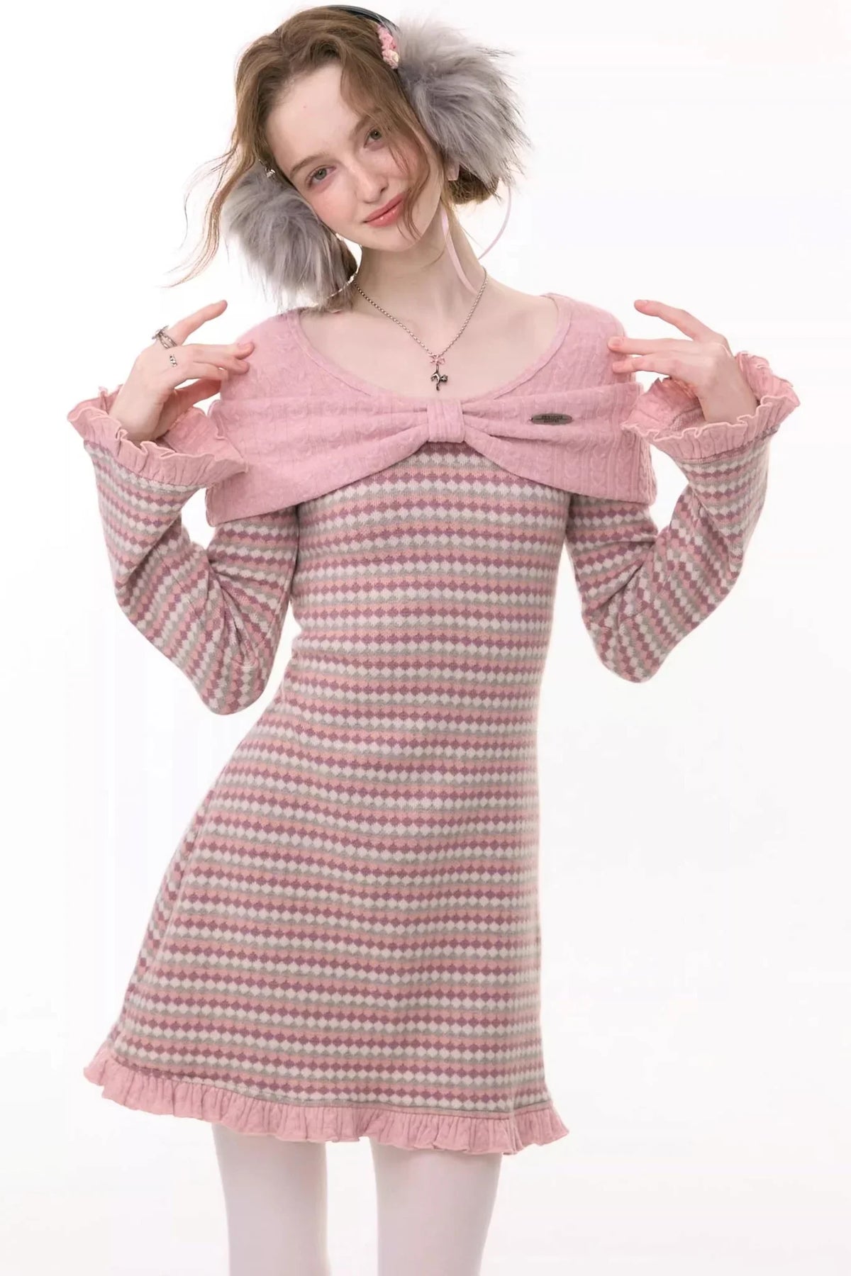 Sweet Dreams Plaid Knit Dress