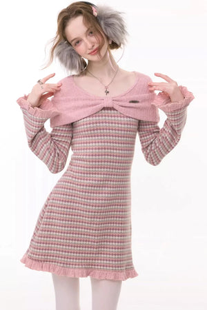 Sweet Dreams Plaid Knit Dress