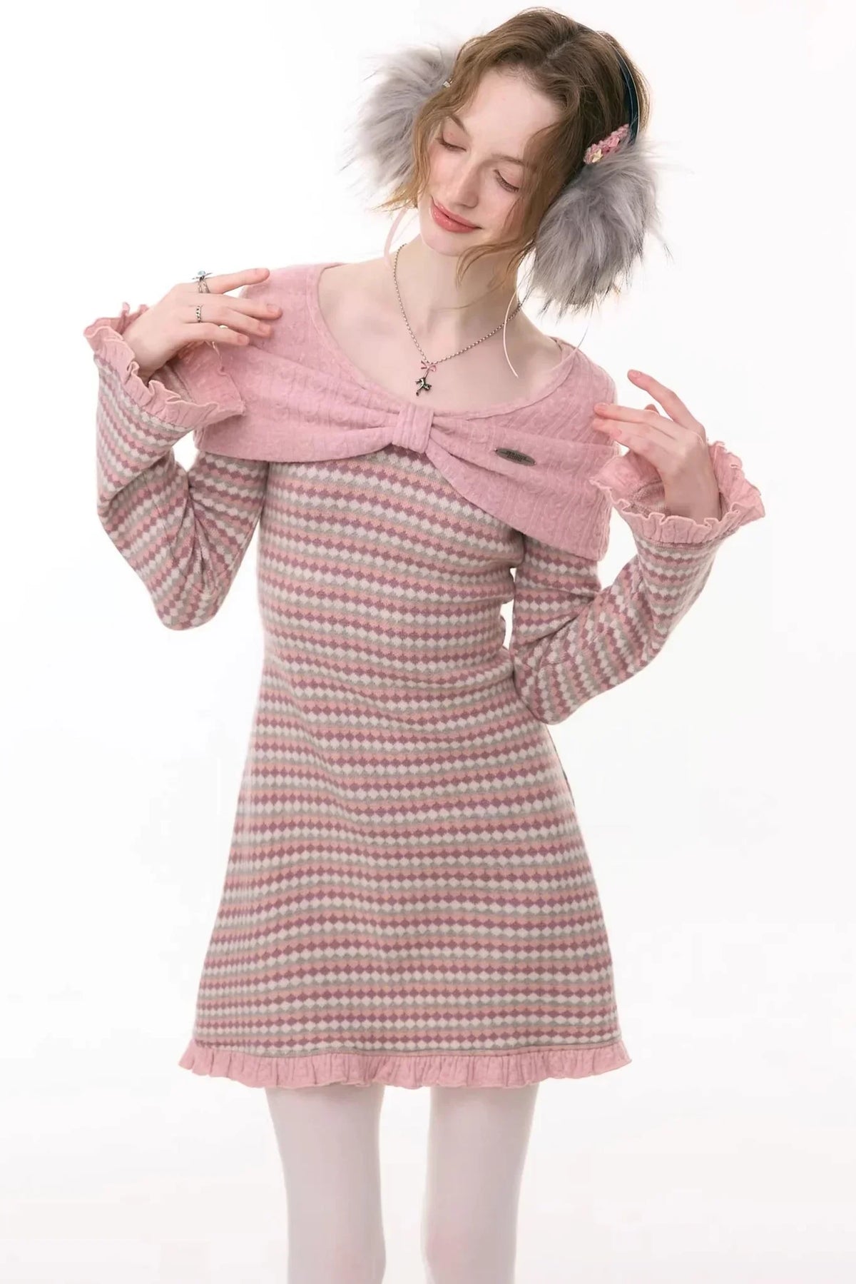 Sweet Dreams Plaid Knit Dress