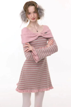 Sweet Dreams Plaid Knit Dress
