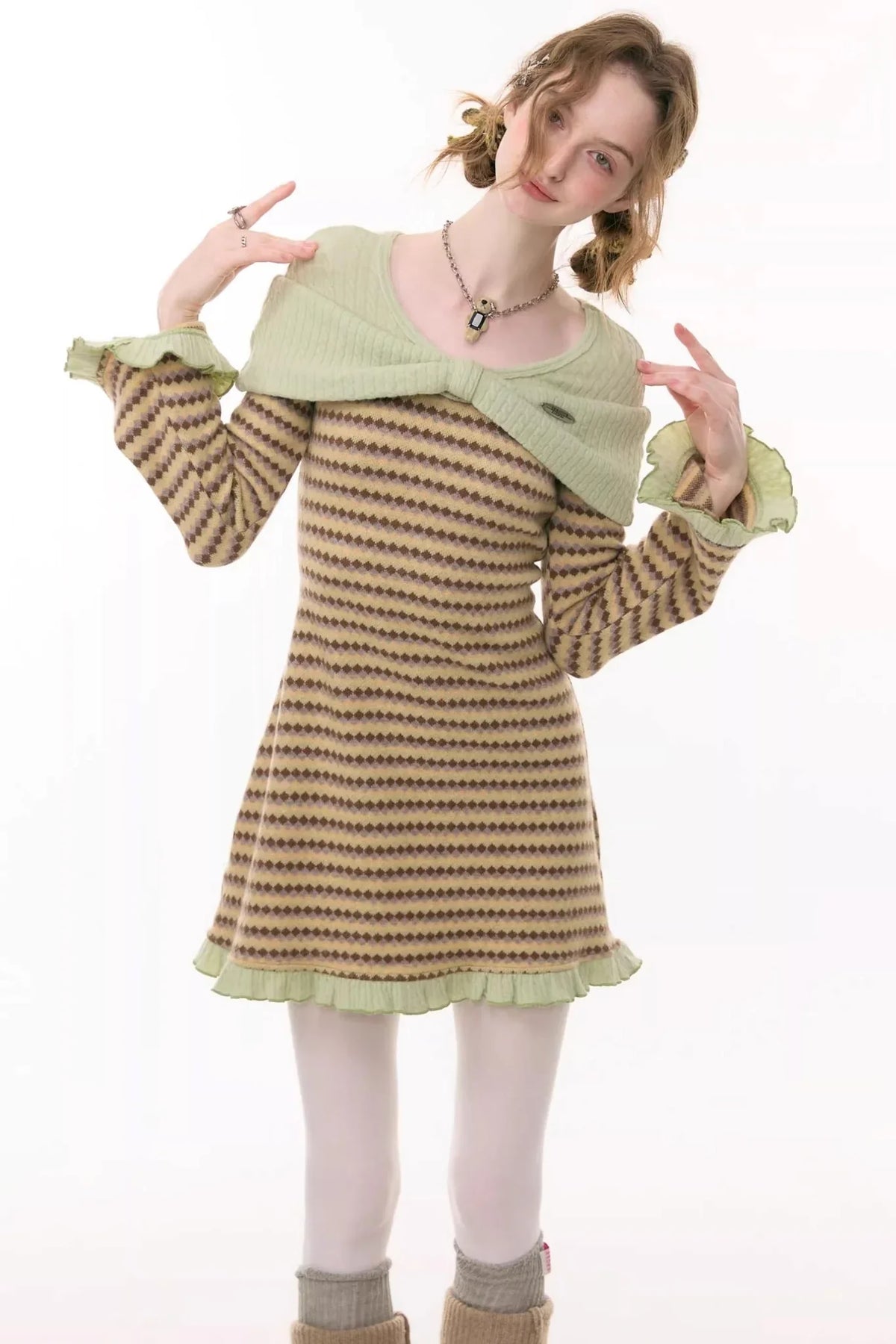 Sweet Dreams Plaid Knit Dress