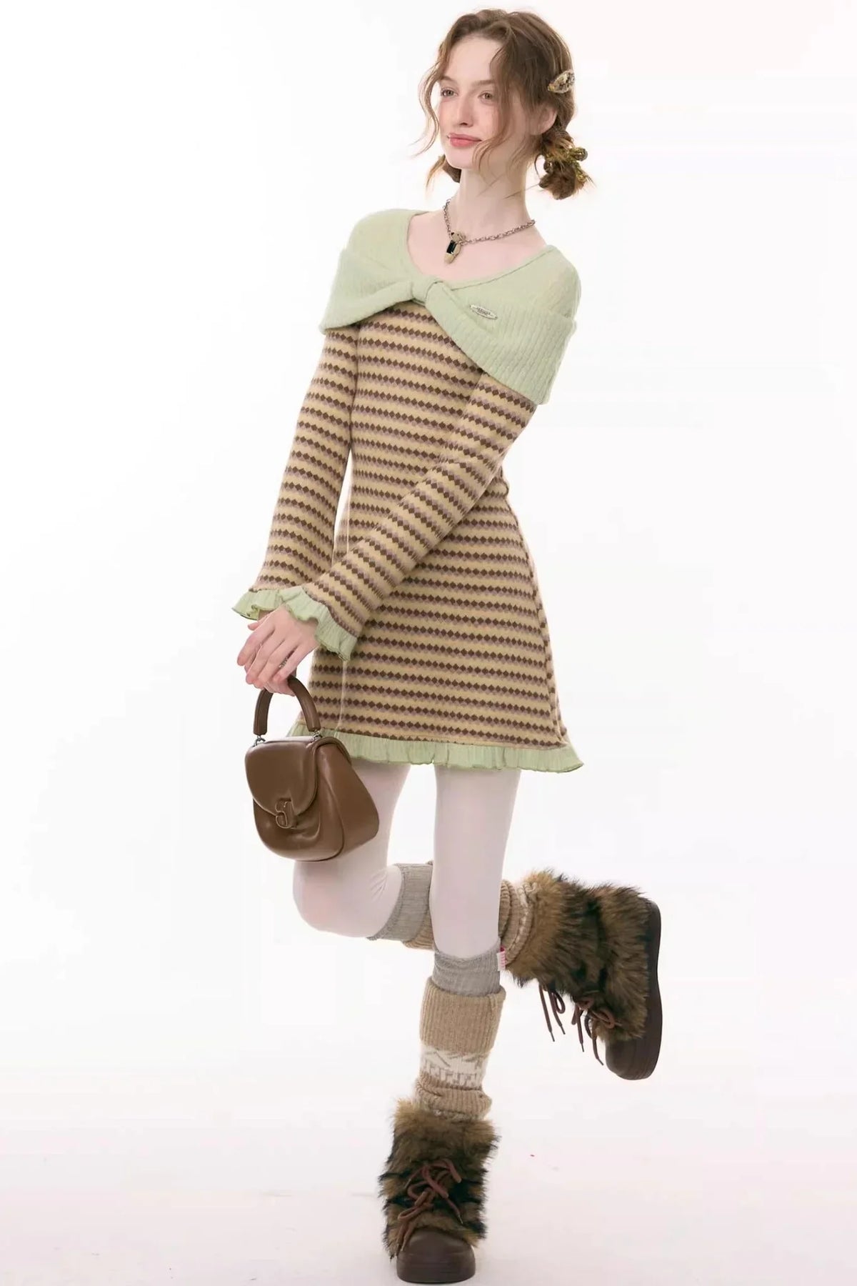 Sweet Dreams Plaid Knit Dress