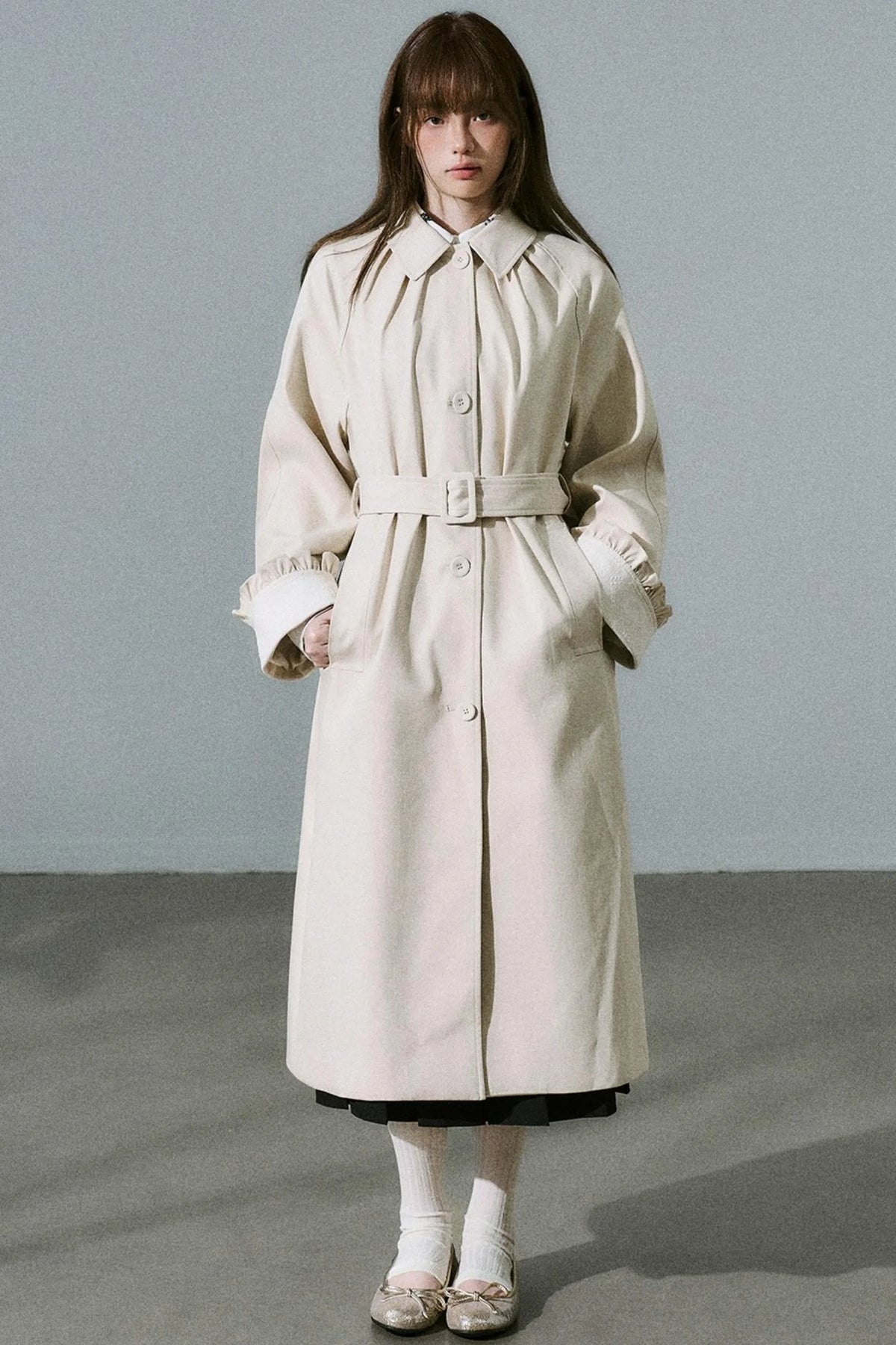 Sweet Flower Trench Coat