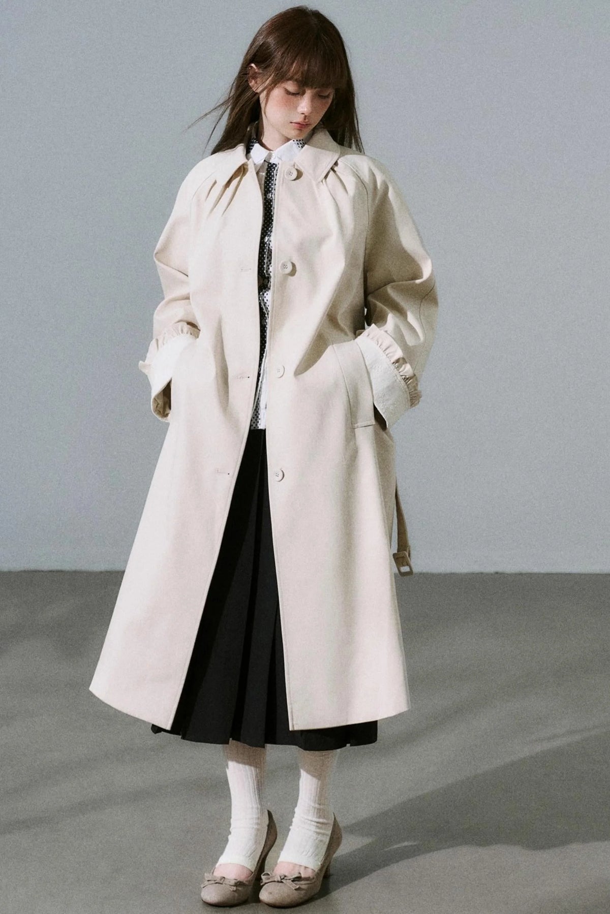 Sweet Flower Trench Coat
