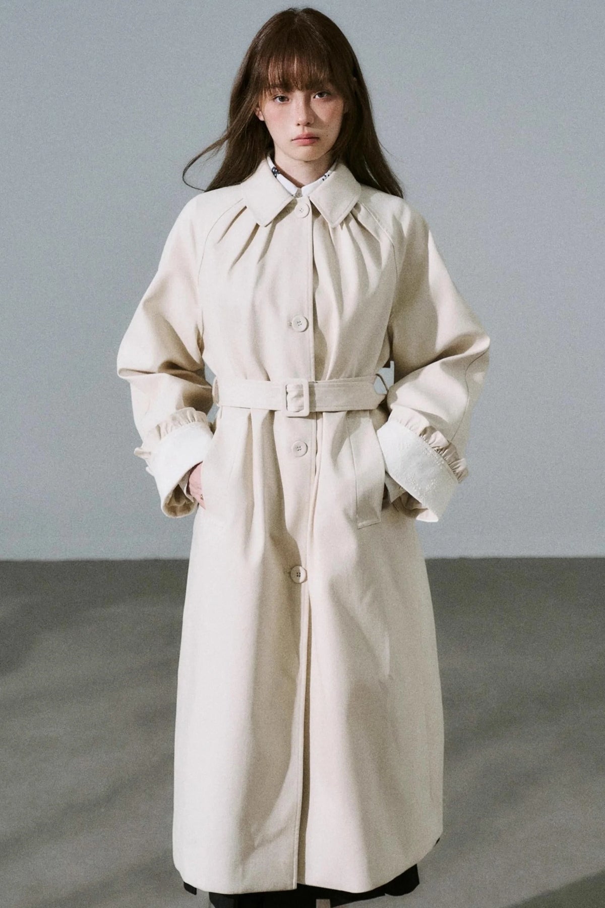 Sweet Flower Trench Coat