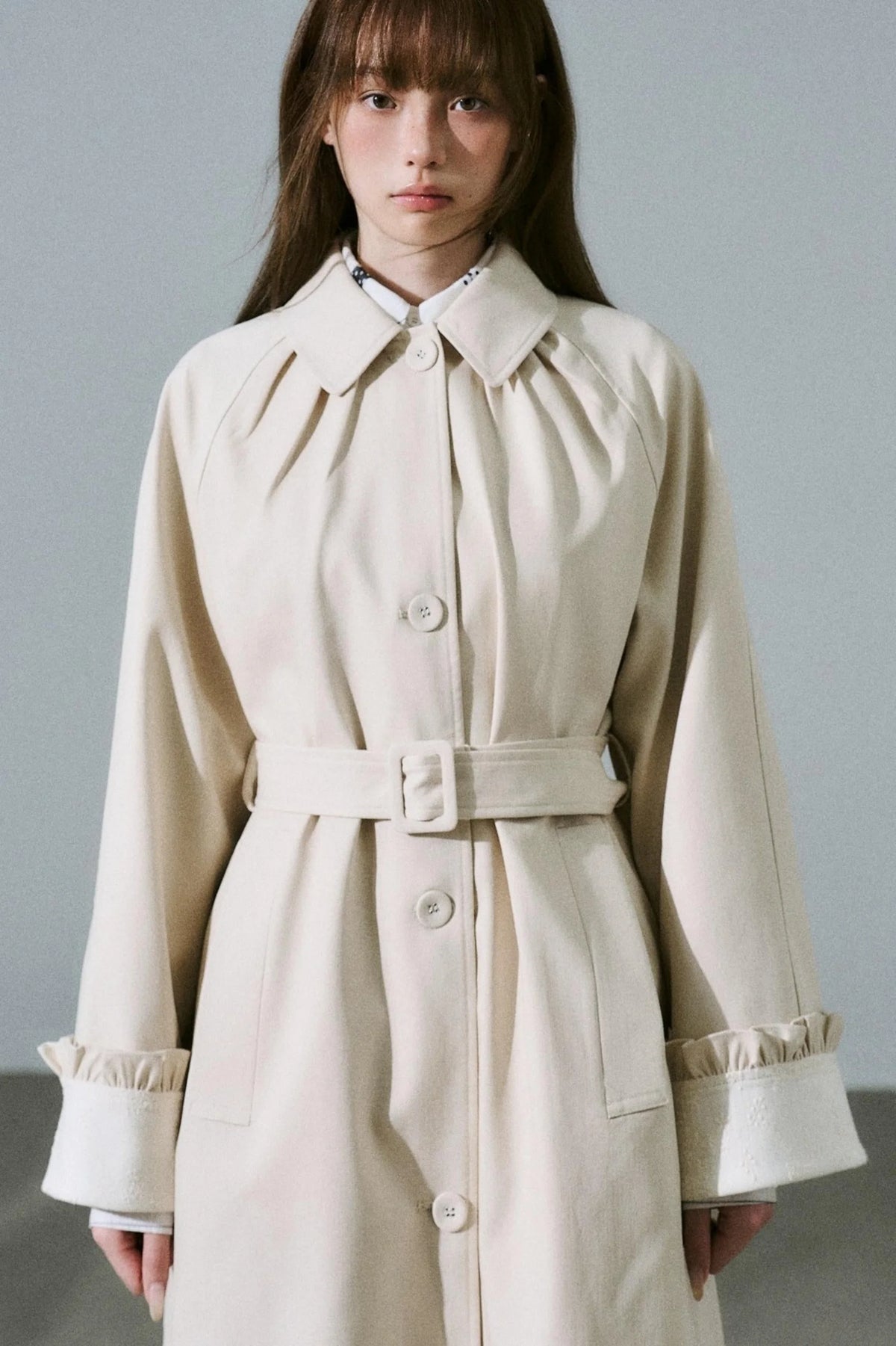 Sweet Flower Trench Coat