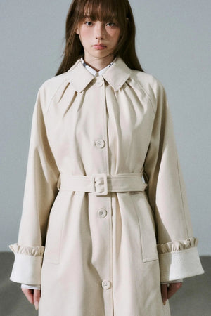 Sweet Flower Trench Coat