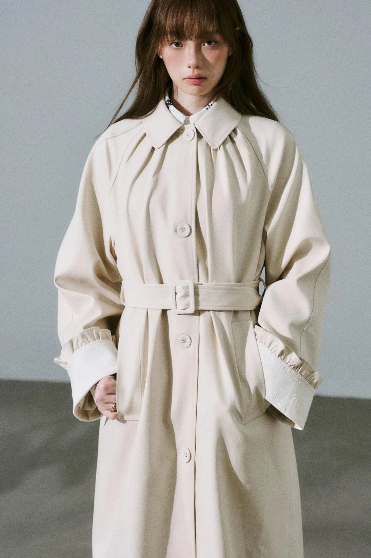 Sweet Flower Trench Coat