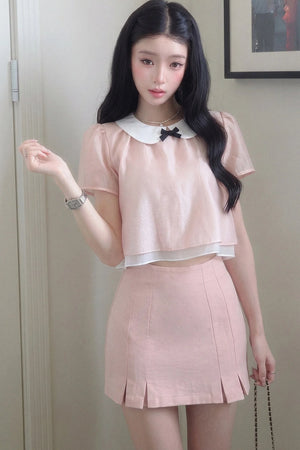 Sweet Girl Doll Collar Top Set-Up