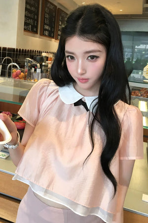 Sweet Girl Doll Collar Top Set-Up
