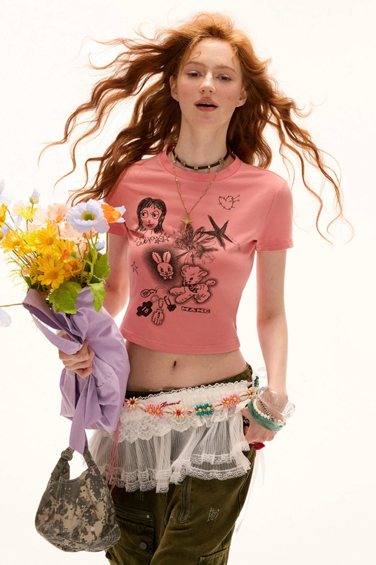 Sweet Graffiti Slim Fit Top