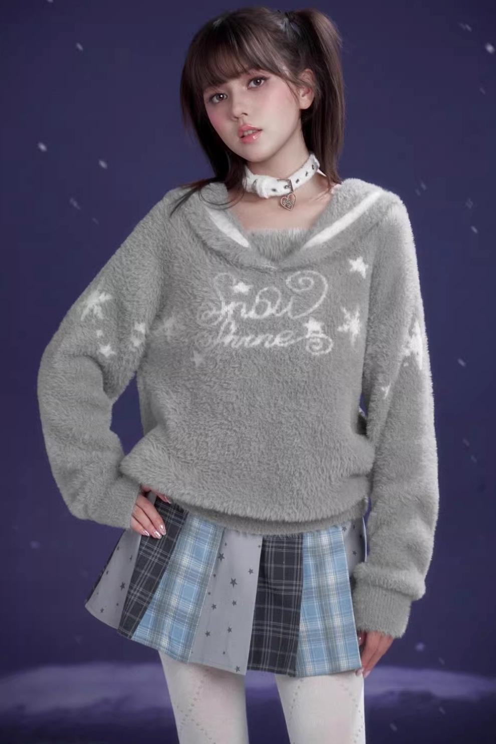 Sweet Gray Sailor Sweater