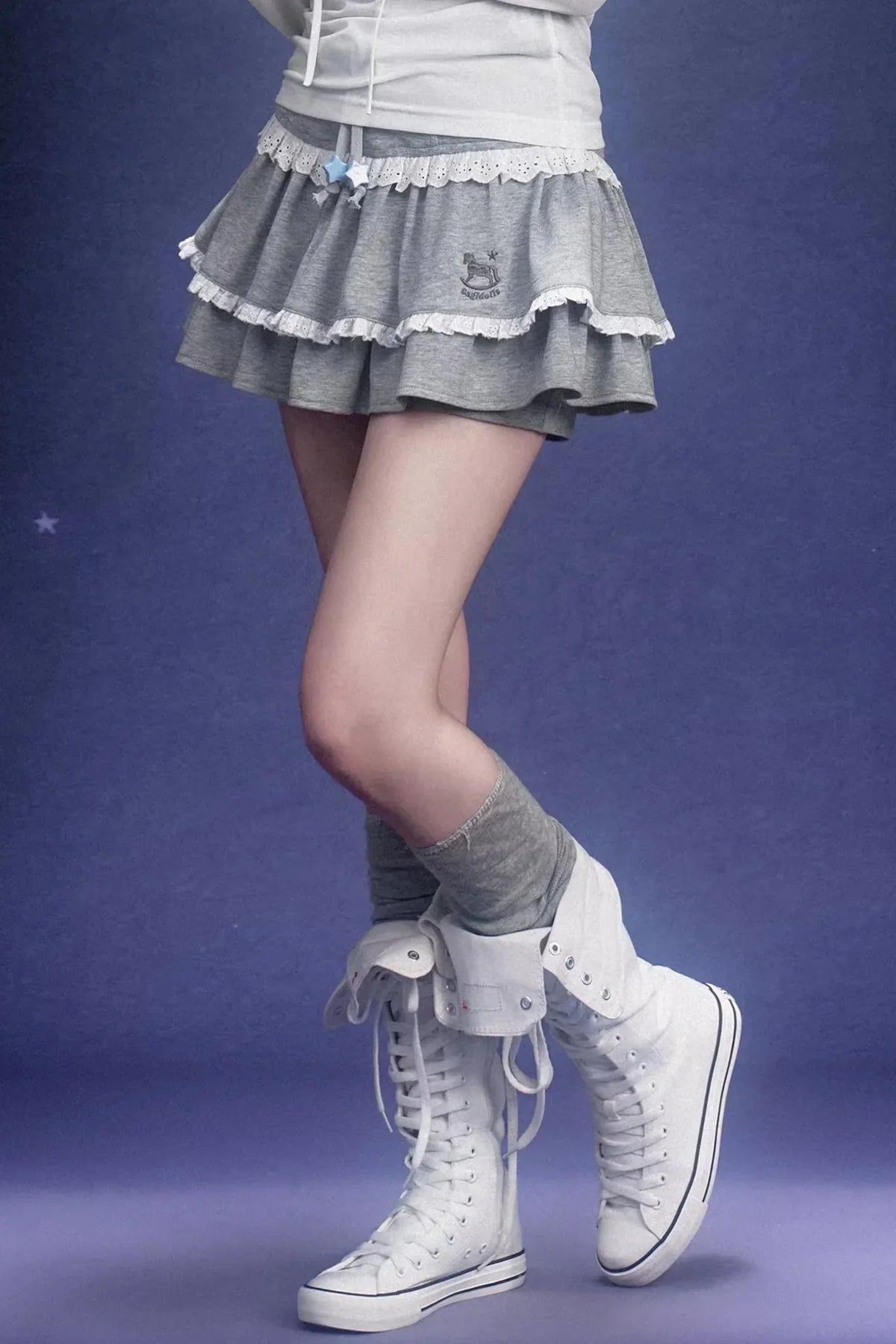 Sweet Grey Cake Skirt