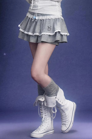 Sweet Grey Cake Skirt
